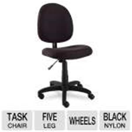 Swivel Task Chair Adjustable Height- Nylon- 5 Hooded Casters- Black